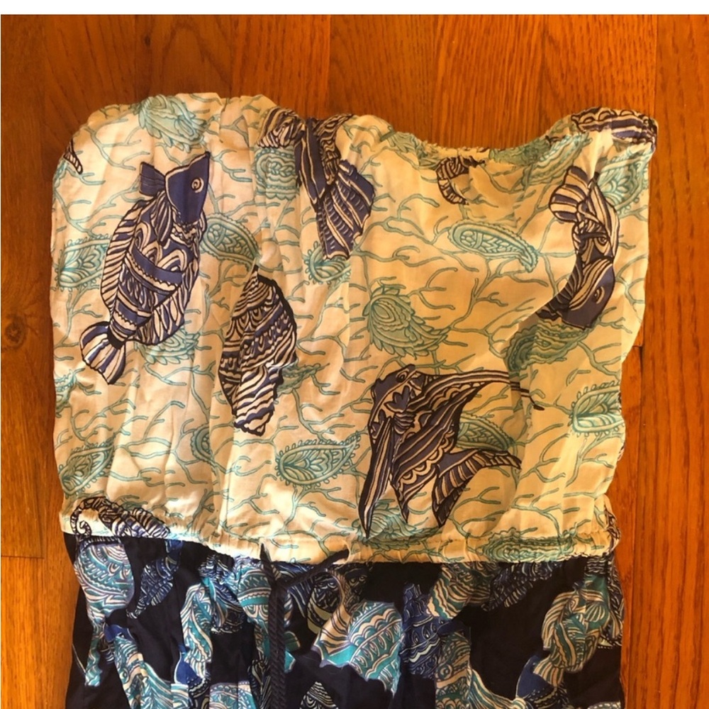 Fish Sea Inspired Coastal Dress Gorgeous Print Size XS Talbots Whimsical …